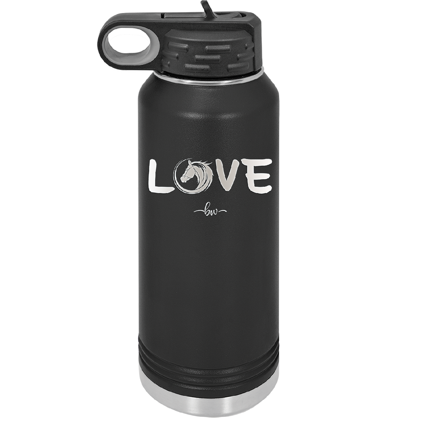 Love Horse Head - Laser Engraved Stainless Steel Drinkware - 1374 -