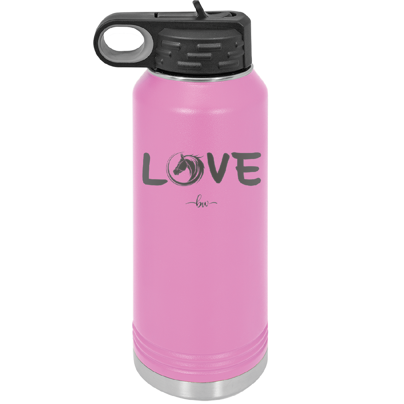 Love Horse Head - Laser Engraved Stainless Steel Drinkware - 1374 -