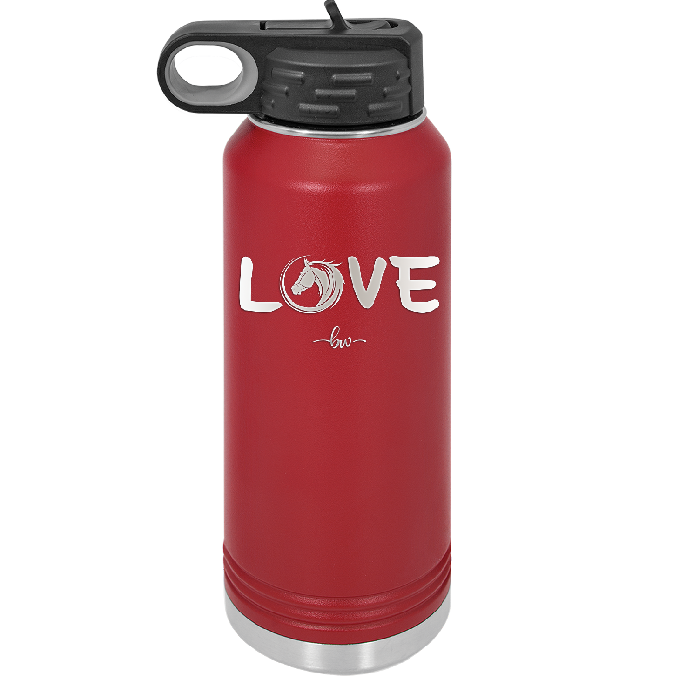 Love Horse Head - Laser Engraved Stainless Steel Drinkware - 1374 -