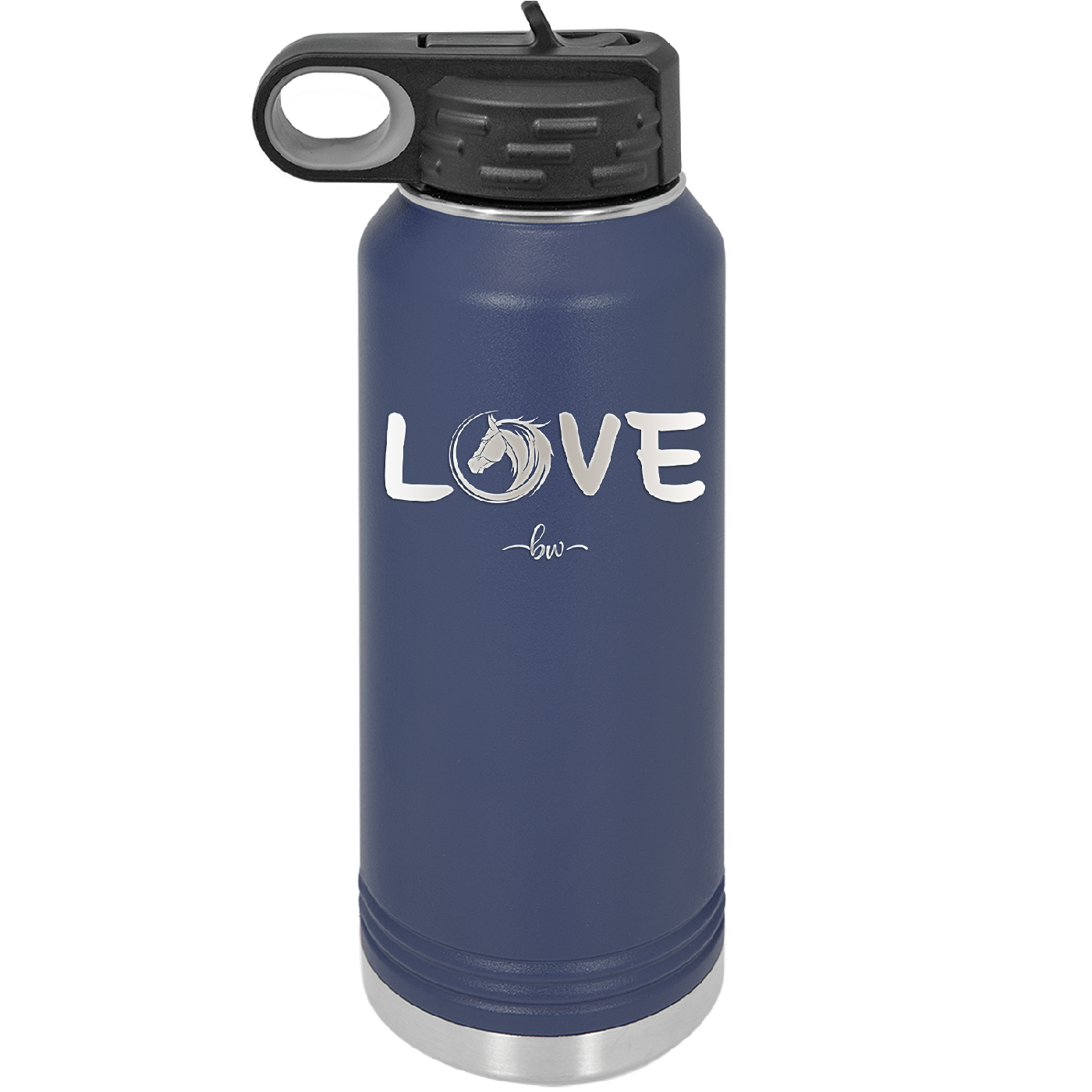 Love Horse Head - Laser Engraved Stainless Steel Drinkware - 1374 -