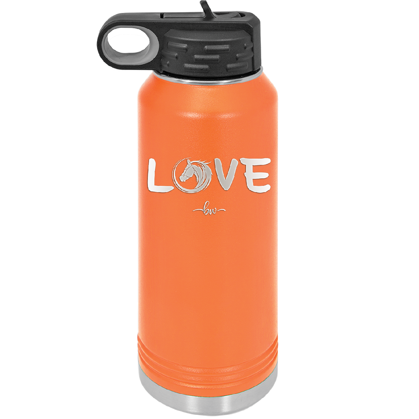 Love Horse Head - Laser Engraved Stainless Steel Drinkware - 1374 -
