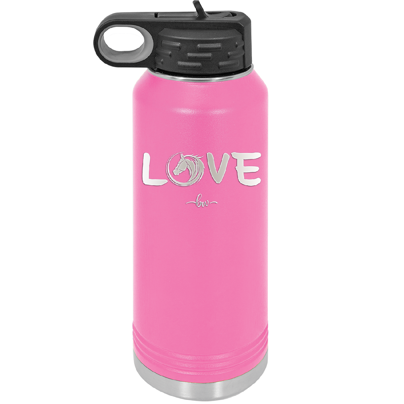 Love Horse Head - Laser Engraved Stainless Steel Drinkware - 1374 -