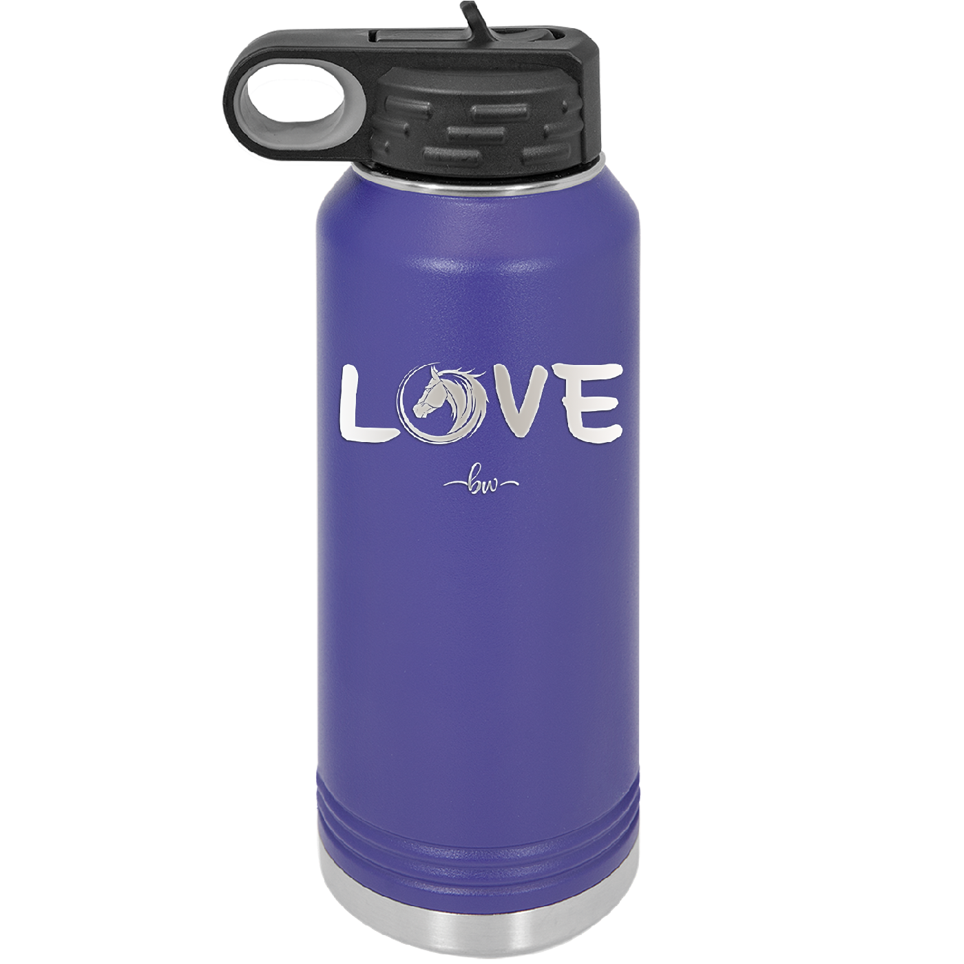 Love Horse Head - Laser Engraved Stainless Steel Drinkware - 1374 -