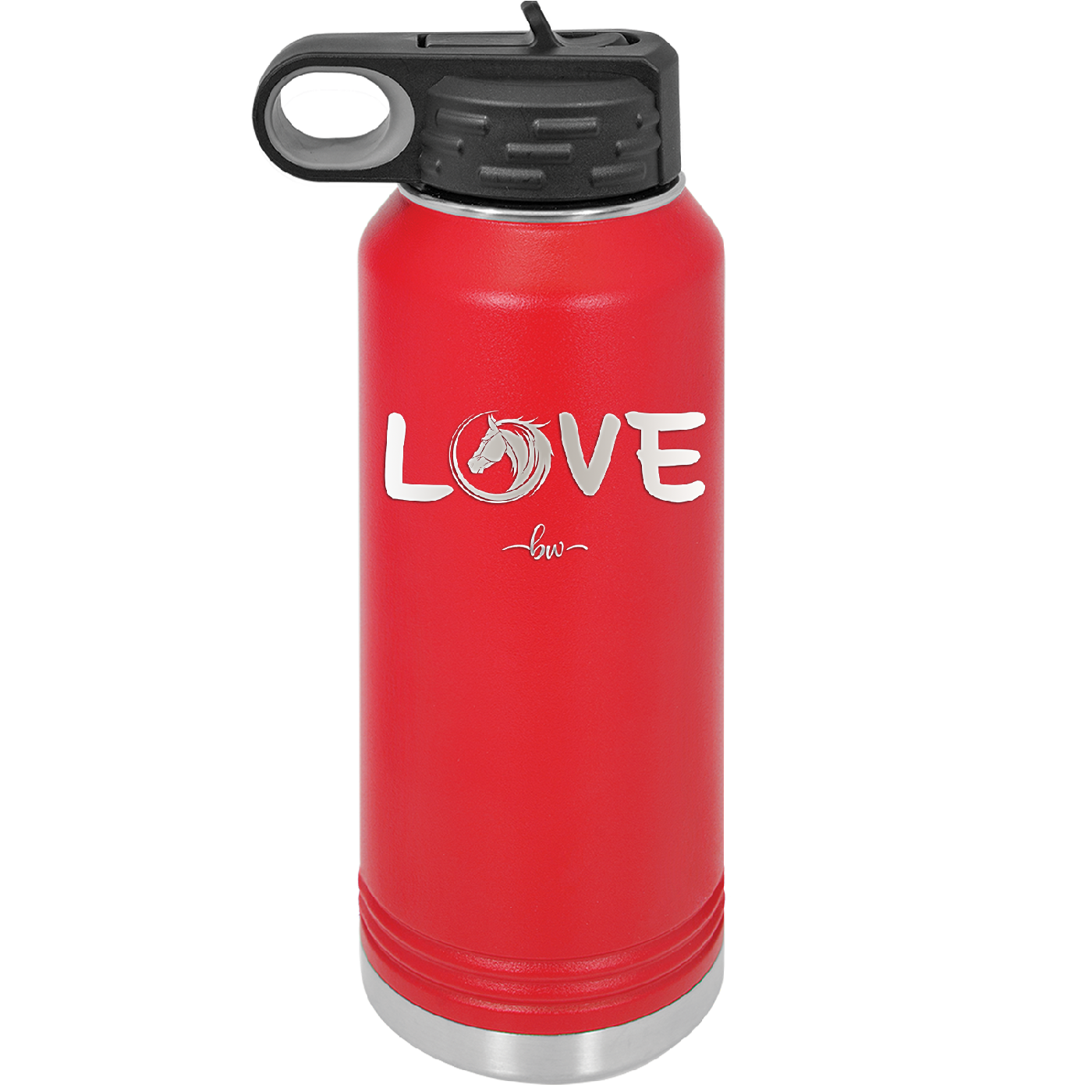 Love Horse Head - Laser Engraved Stainless Steel Drinkware - 1374 -