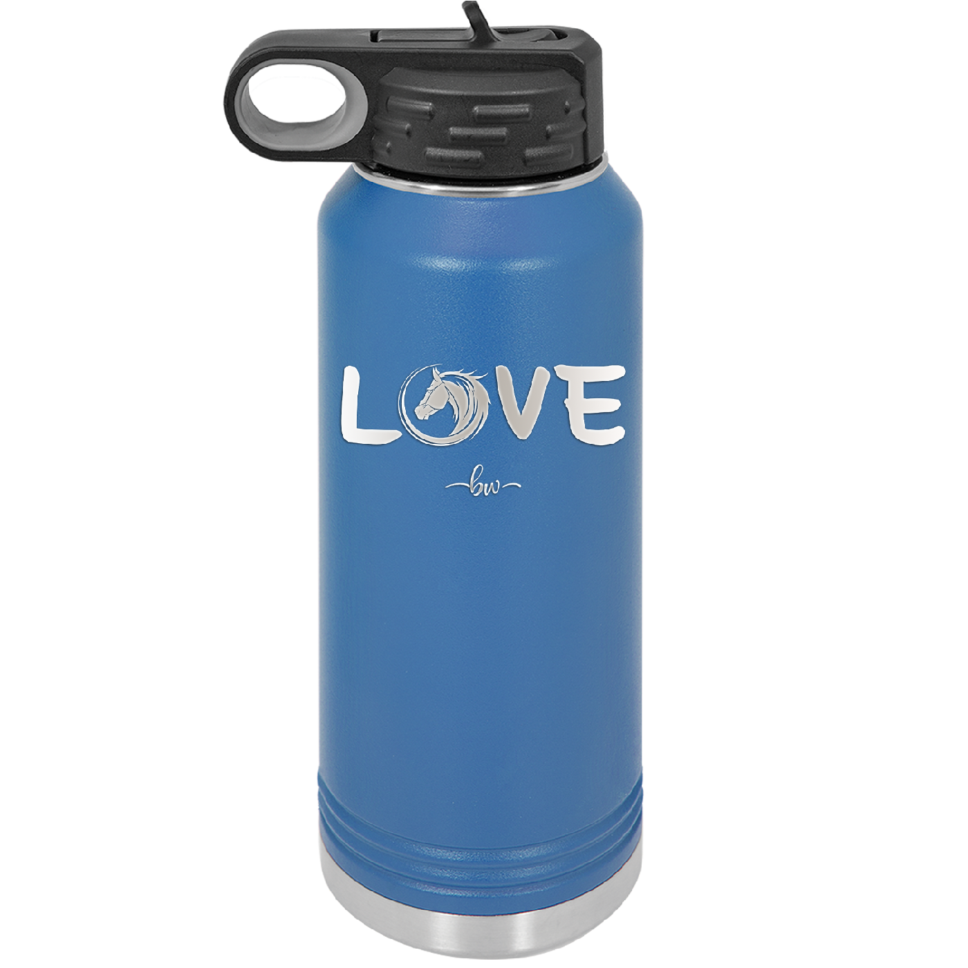 Love Horse Head - Laser Engraved Stainless Steel Drinkware - 1374 -