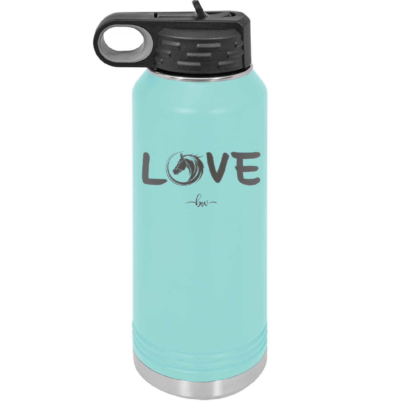 Love Horse Head - Laser Engraved Stainless Steel Drinkware - 1374 -