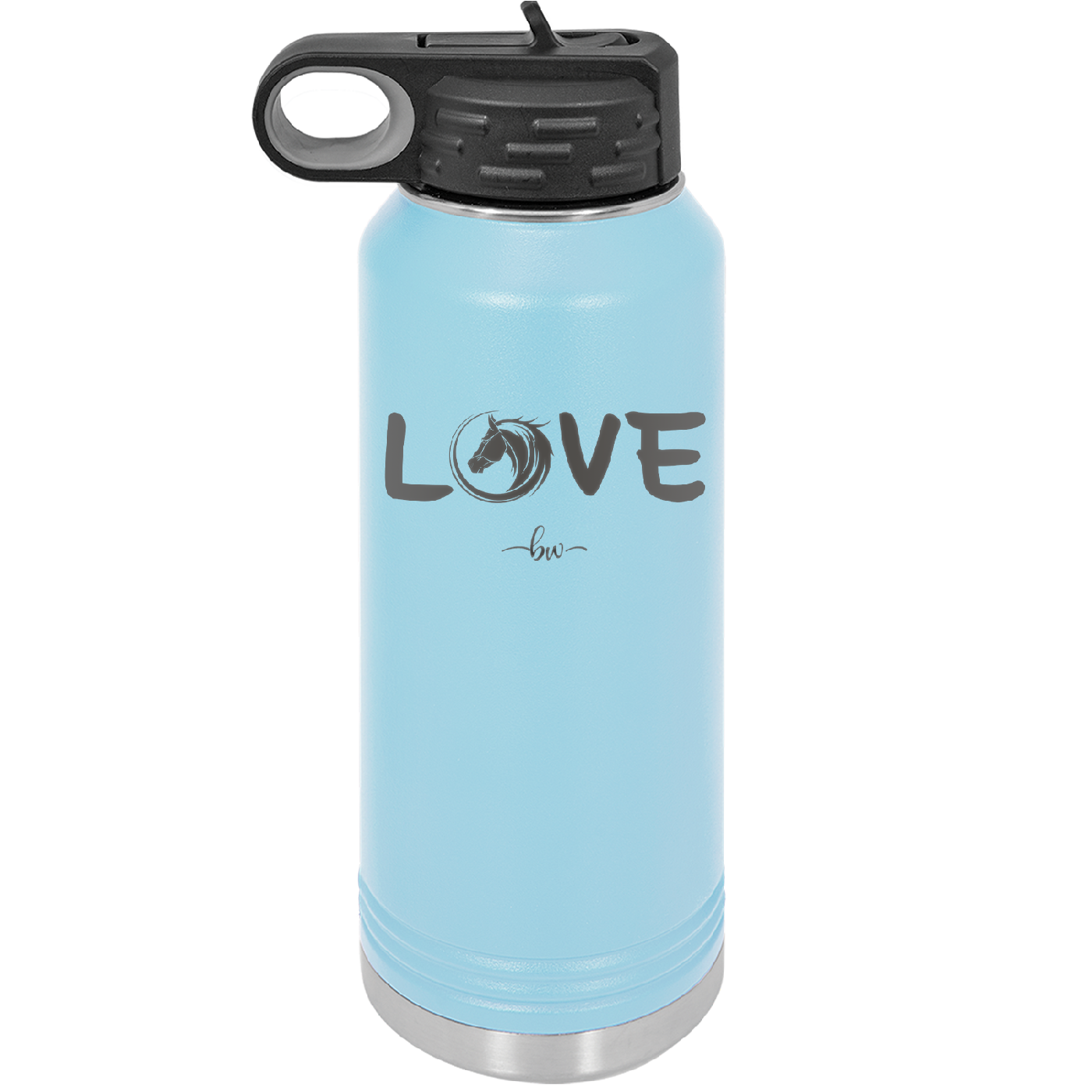 Love Horse Head - Laser Engraved Stainless Steel Drinkware - 1374 -