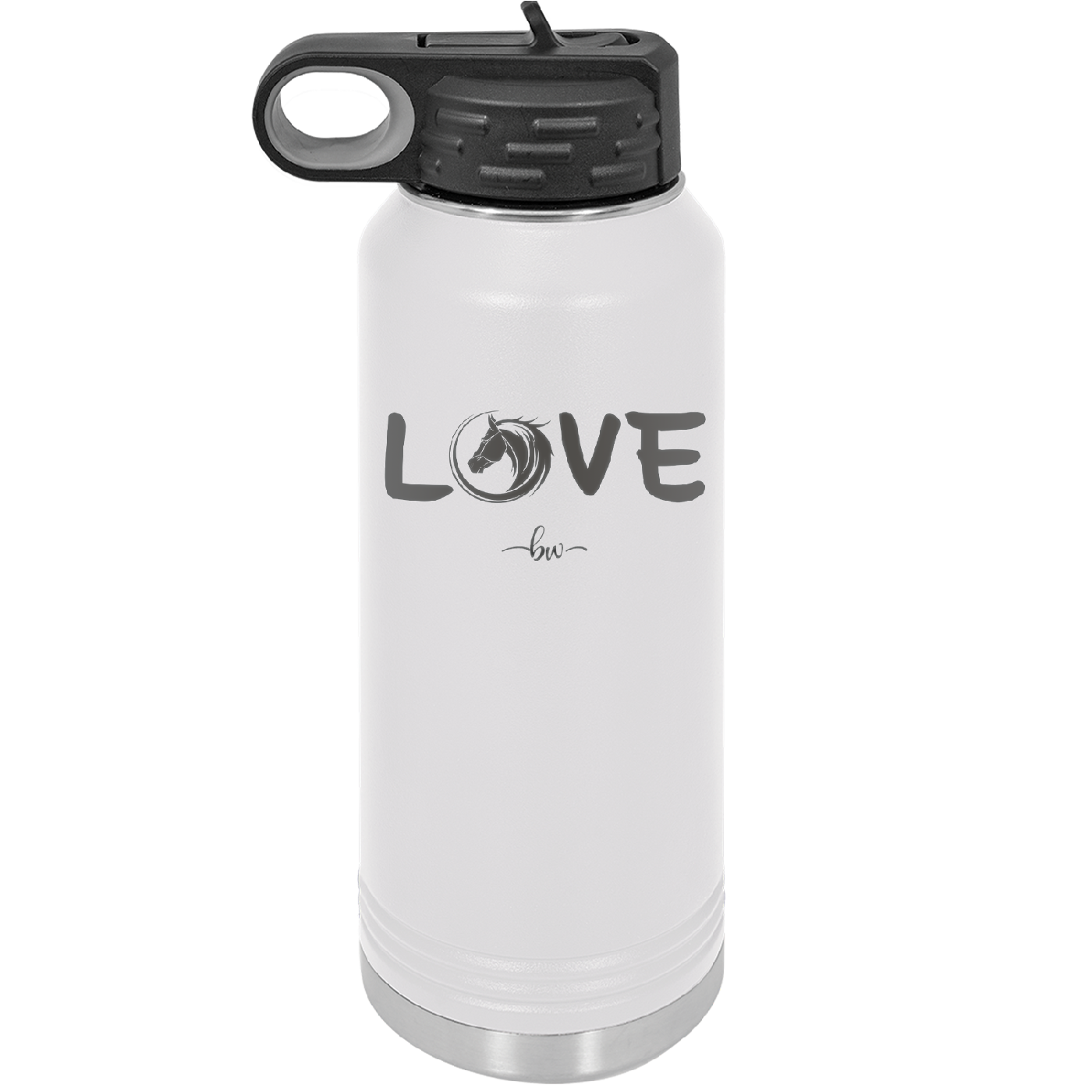 Love Horse Head - Laser Engraved Stainless Steel Drinkware - 1374 -