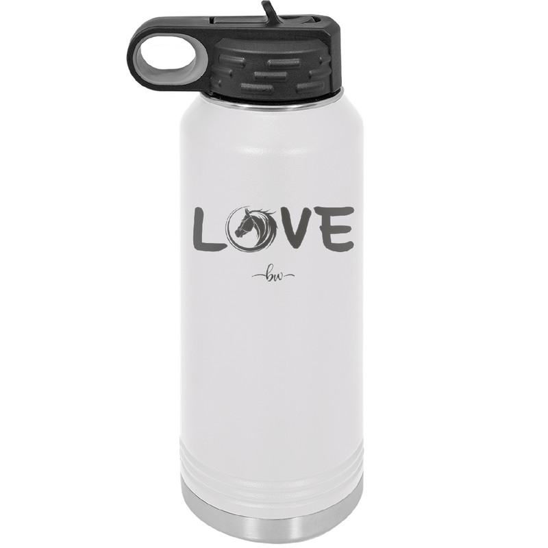 Love Horse Head - Laser Engraved Stainless Steel Drinkware - 1374 -