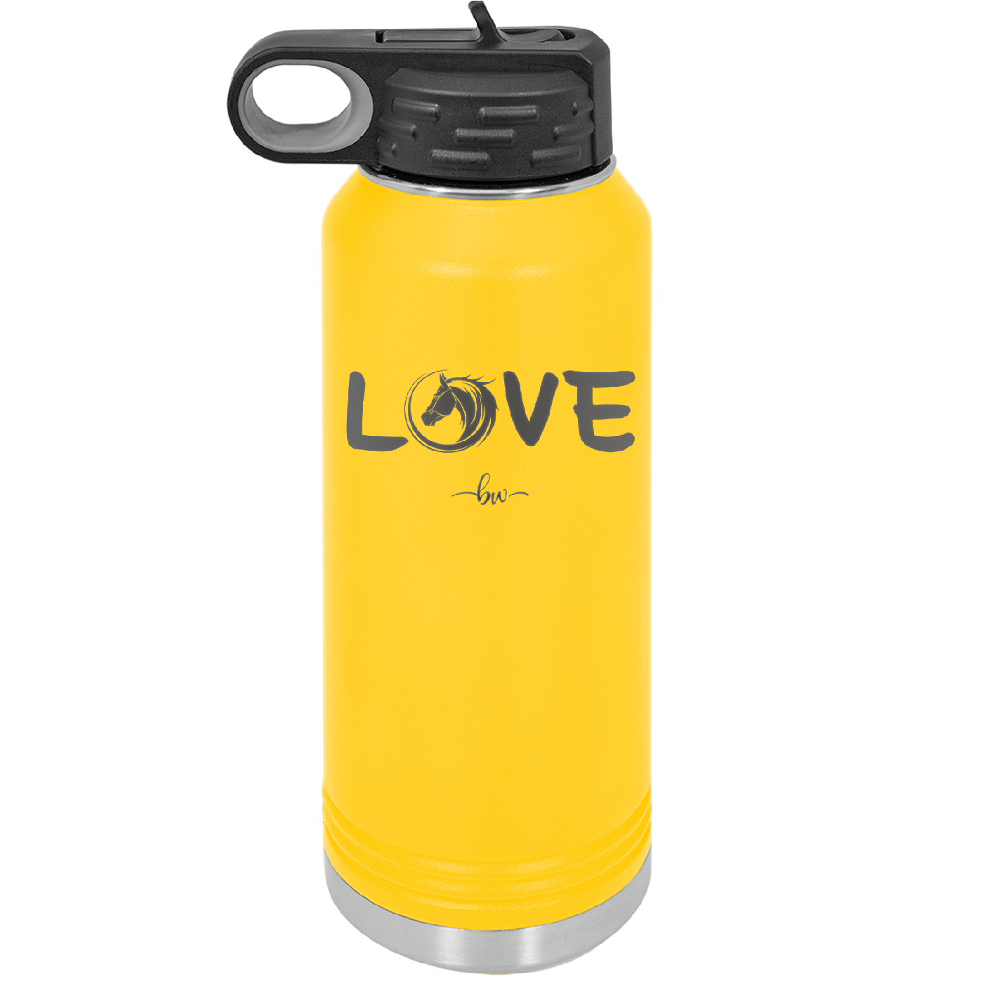 Love Horse Head - Laser Engraved Stainless Steel Drinkware - 1374 -