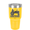 Born to Ride with Tractor - Laser Engraved Stainless Steel Drinkware - 1394 -