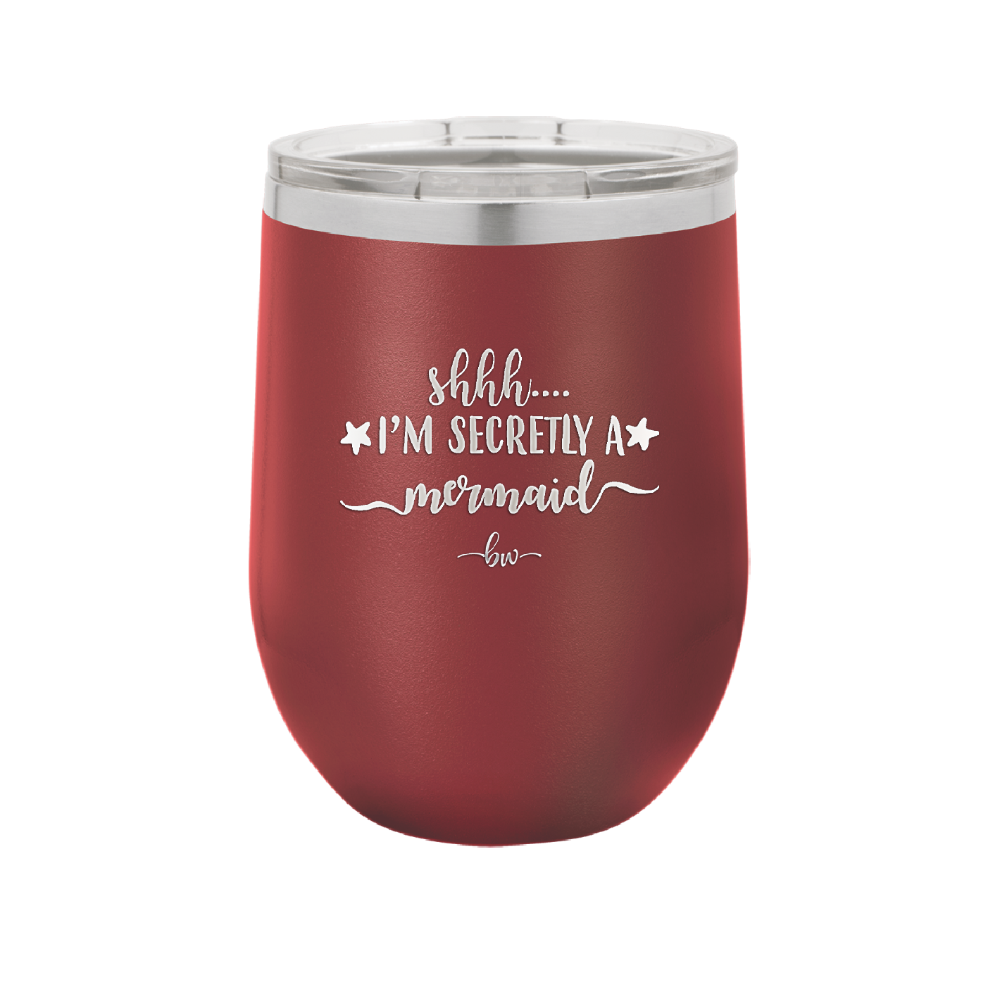 Shhh I'm Secretly A Mermaid - Laser Engraved Stainless Steel Drinkware - 1406 -