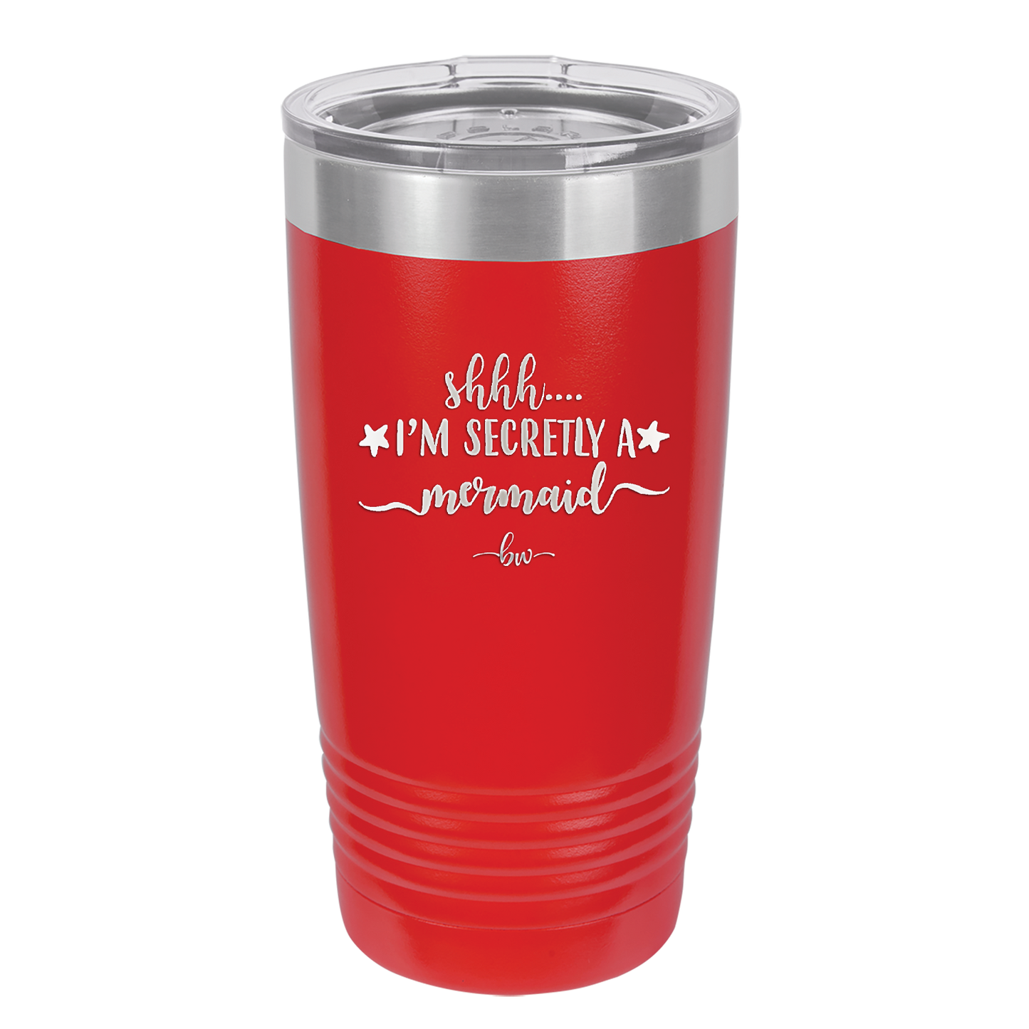 Shhh I'm Secretly A Mermaid - Laser Engraved Stainless Steel Drinkware - 1406 -