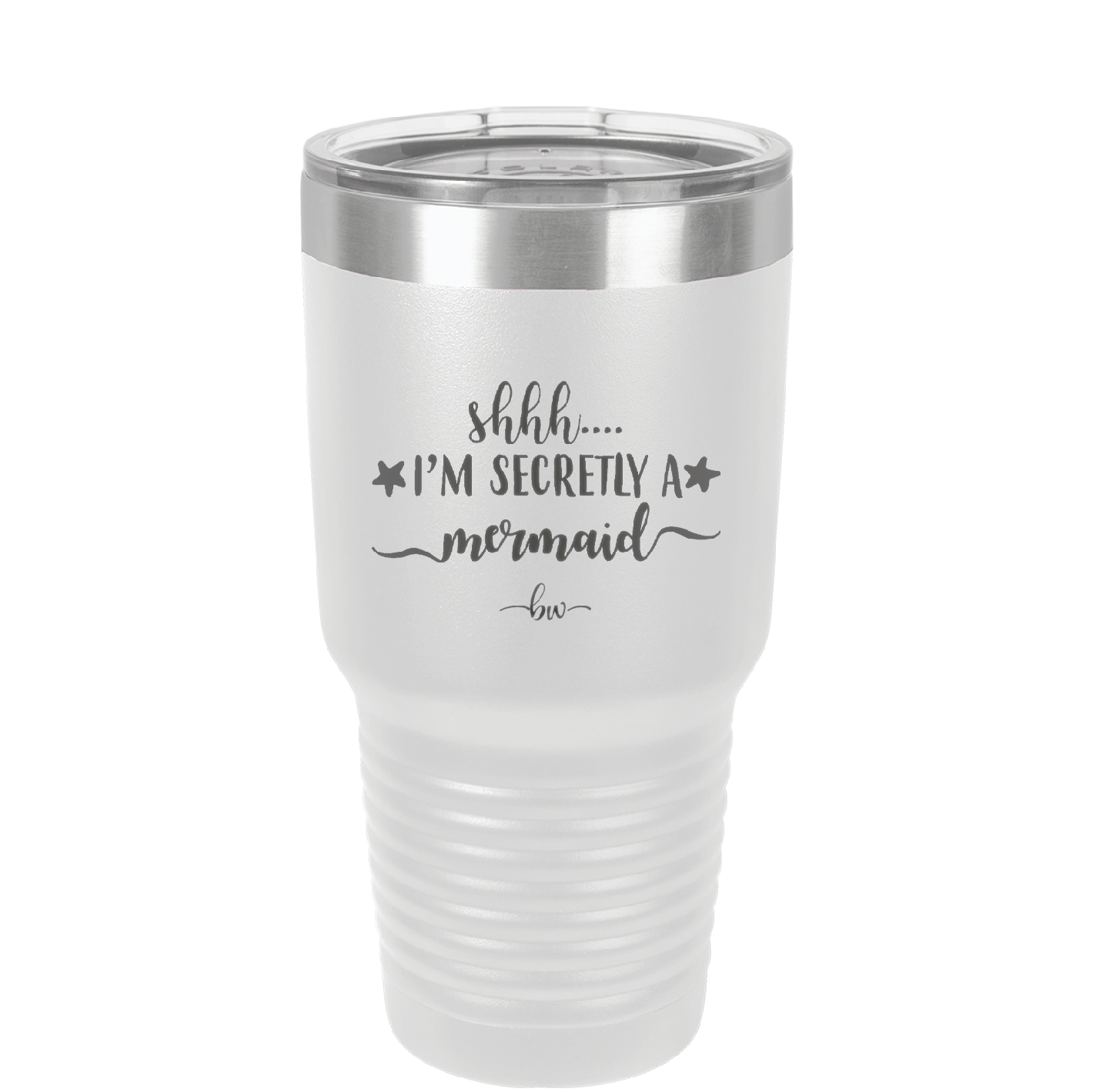 Shhh I'm Secretly A Mermaid - Laser Engraved Stainless Steel Drinkware - 1406 -