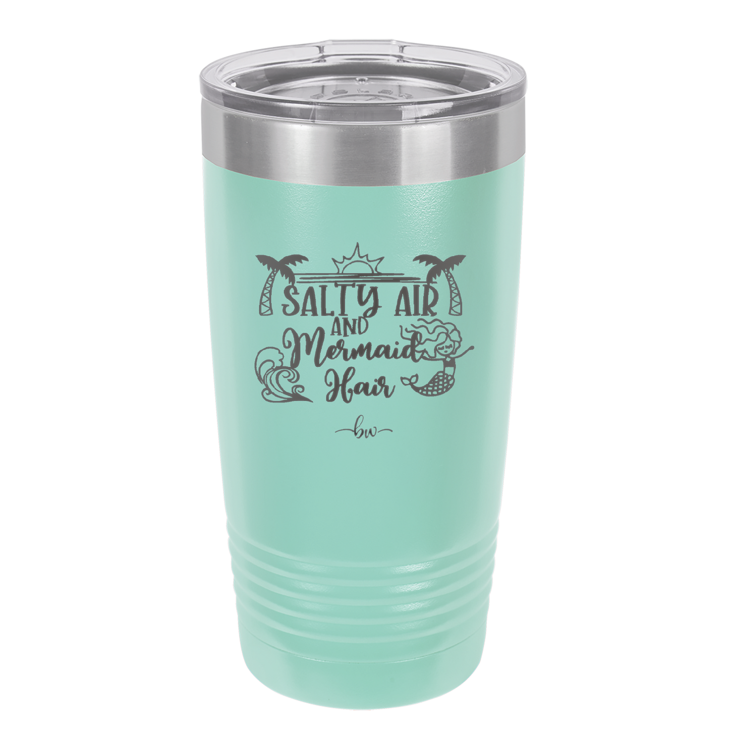 Salty Air and Mermaid Hair 1 - Laser Engraved Stainless Steel Drinkware - 1410 -