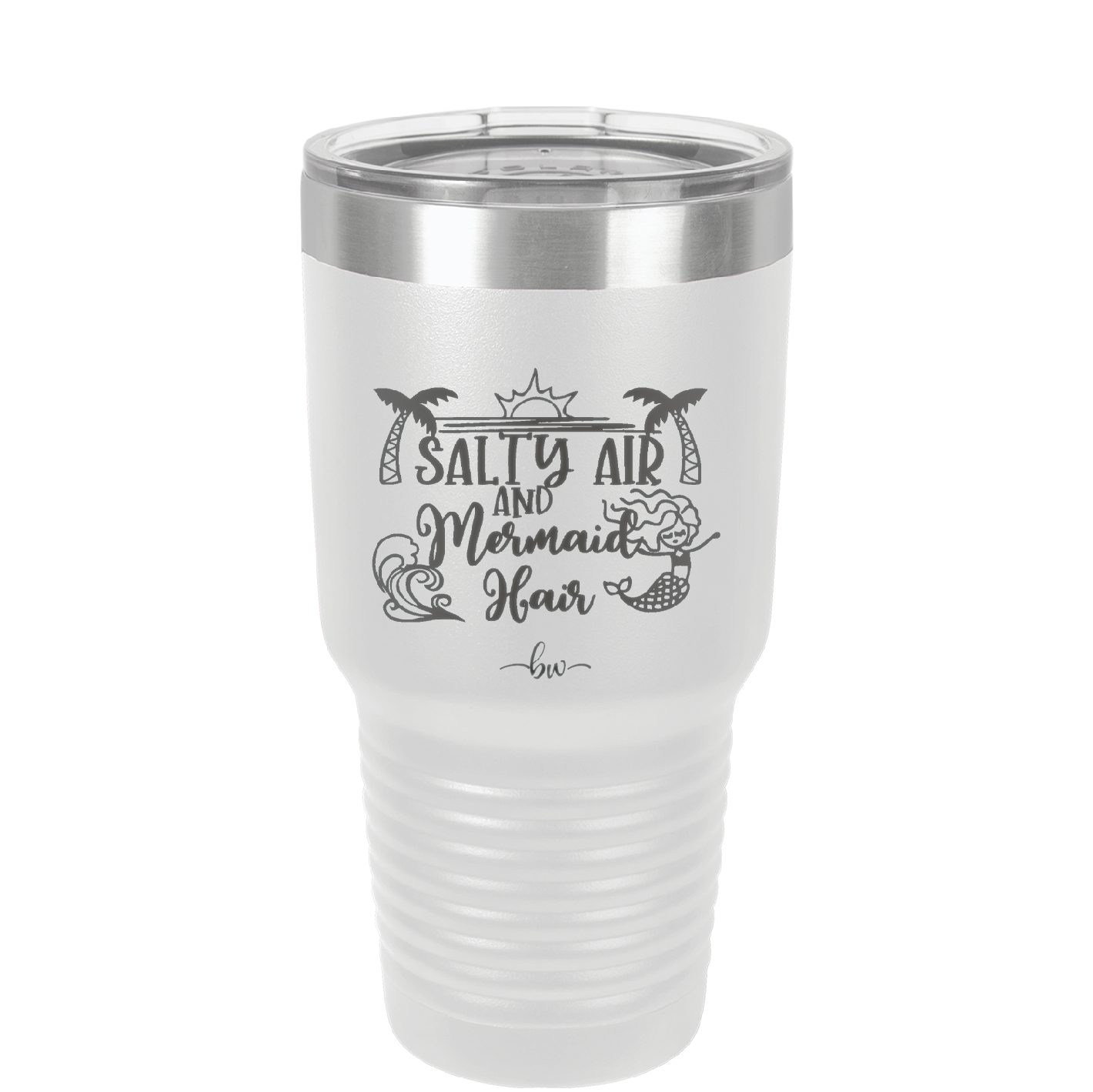 Salty Air and Mermaid Hair 1 - Laser Engraved Stainless Steel Drinkware - 1410 -