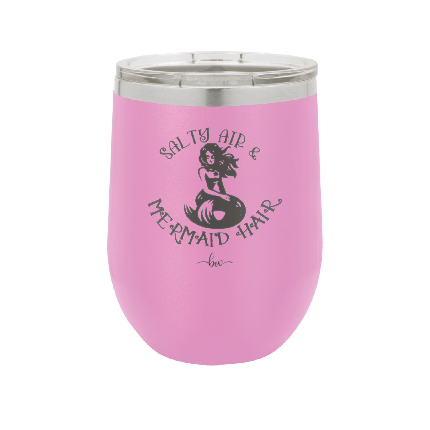 Salty Air and Mermaid Hair 2 - Laser Engraved Stainless Steel Drinkware - 1411 -