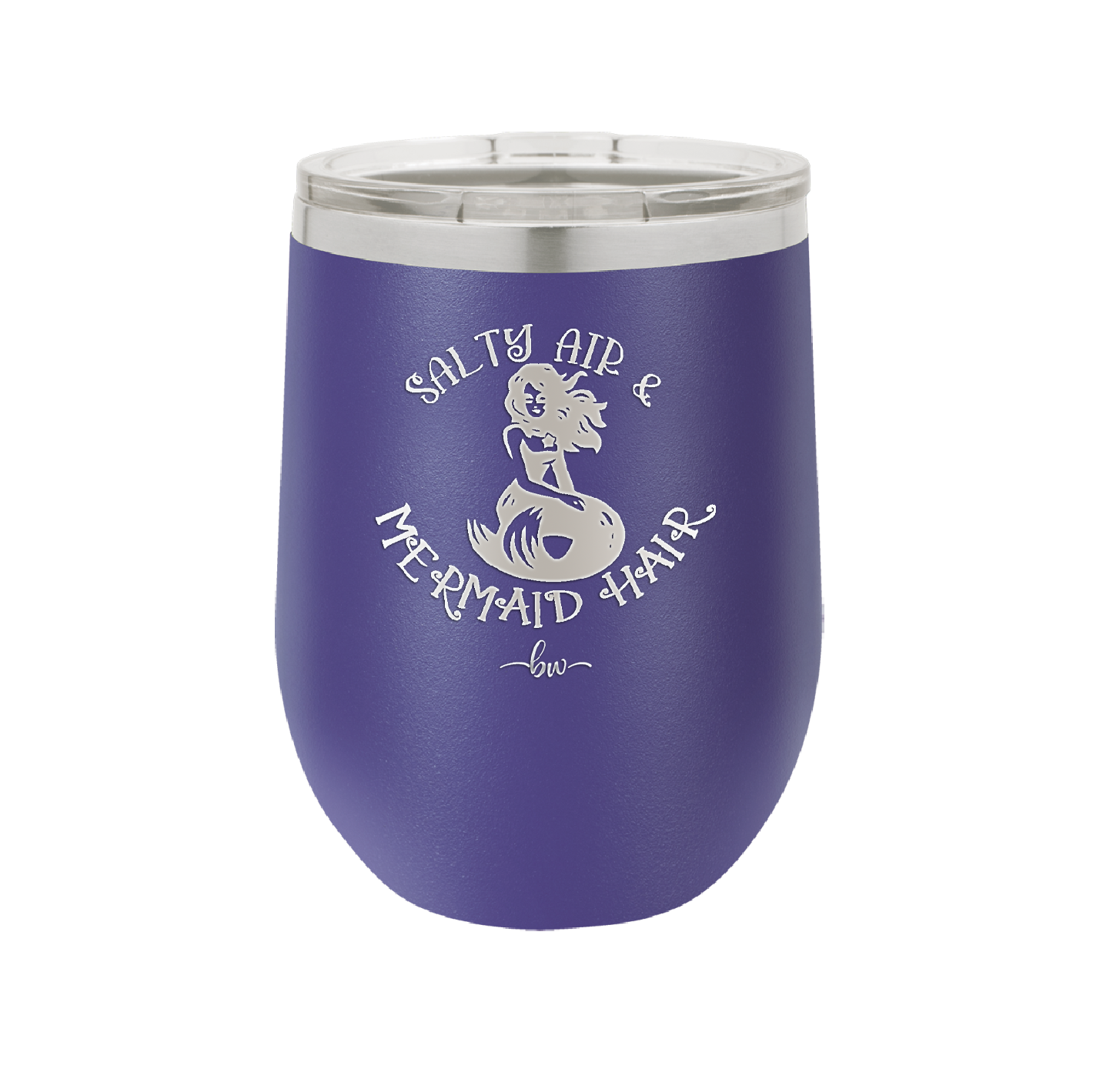 Salty Air and Mermaid Hair 2 - Laser Engraved Stainless Steel Drinkware - 1411 -