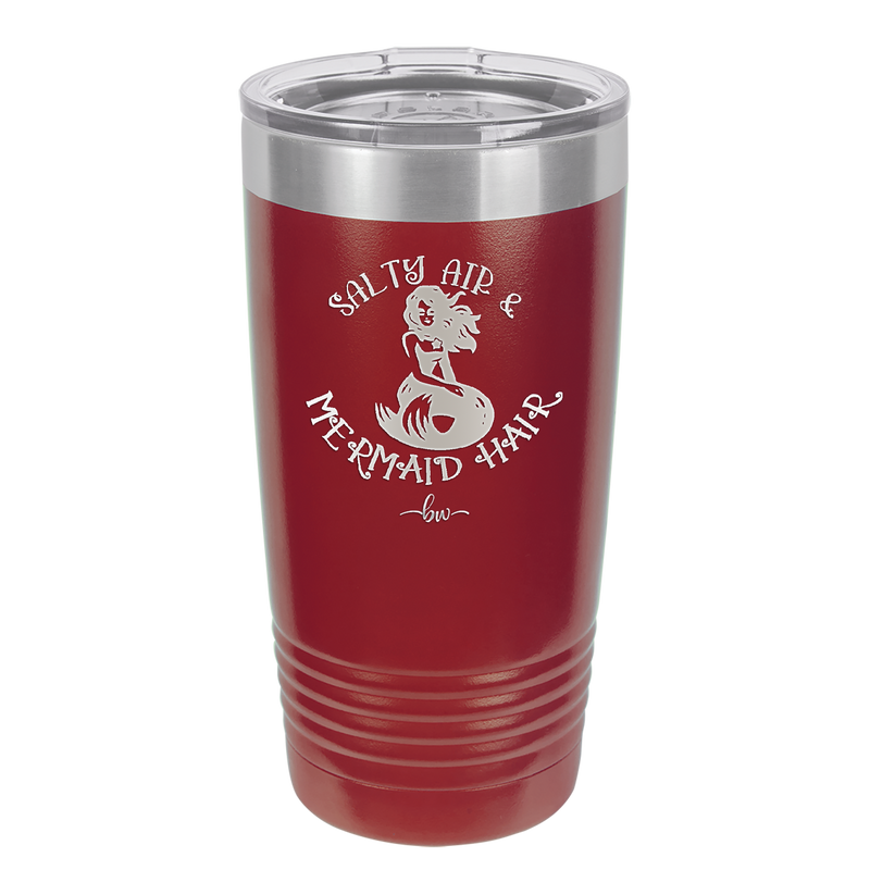 Salty Air and Mermaid Hair 2 - Laser Engraved Stainless Steel Drinkware - 1411 -