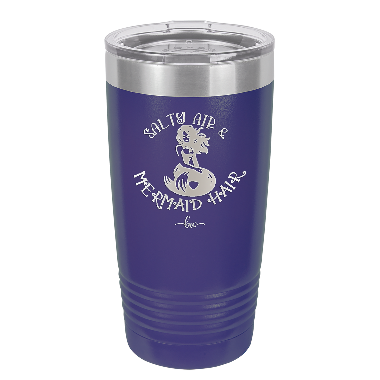 Salty Air and Mermaid Hair 2 - Laser Engraved Stainless Steel Drinkware - 1411 -