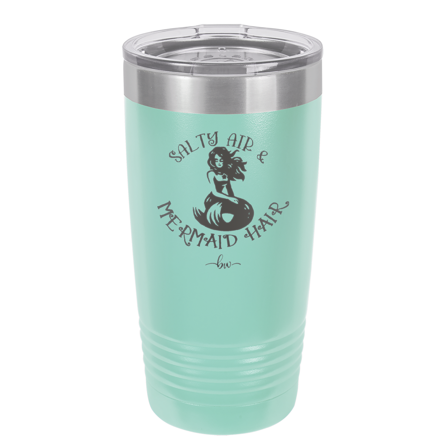 Salty Air and Mermaid Hair 2 - Laser Engraved Stainless Steel Drinkware - 1411 -