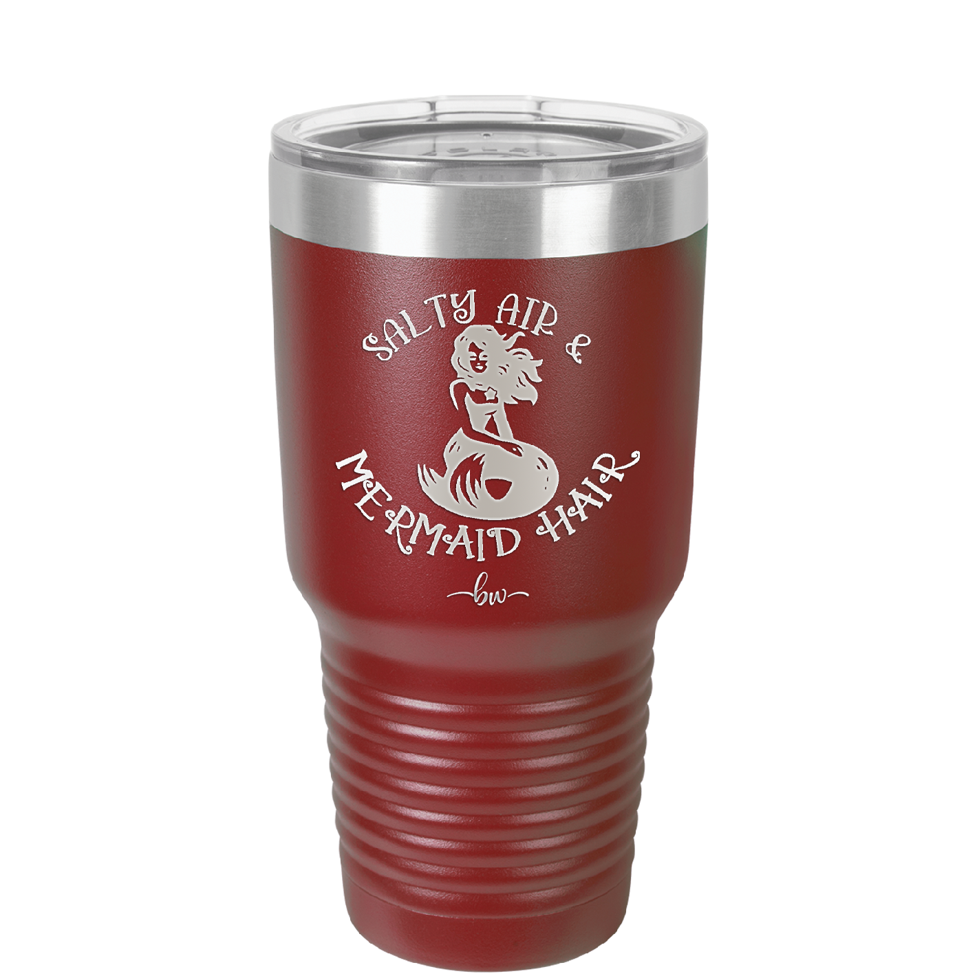 Salty Air and Mermaid Hair 2 - Laser Engraved Stainless Steel Drinkware - 1411 -