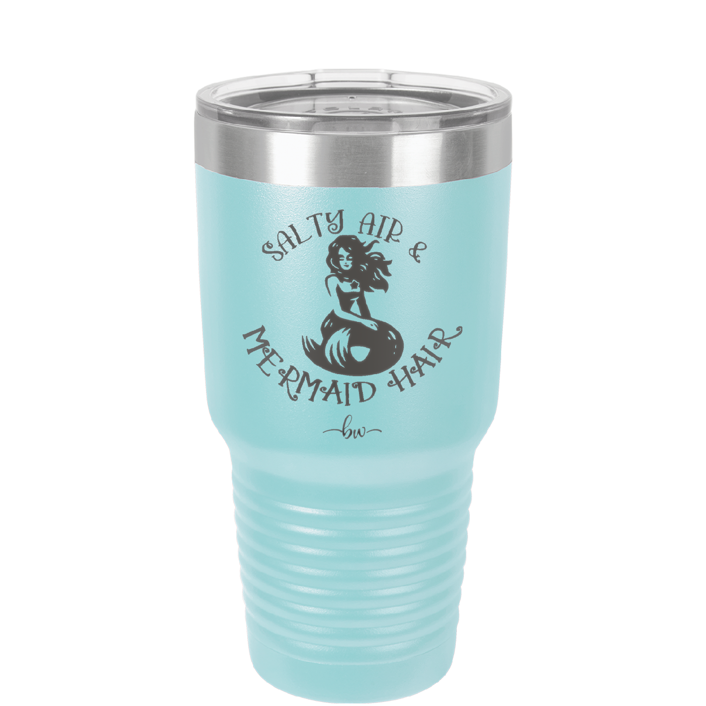 Salty Air and Mermaid Hair 2 - Laser Engraved Stainless Steel Drinkware - 1411 -