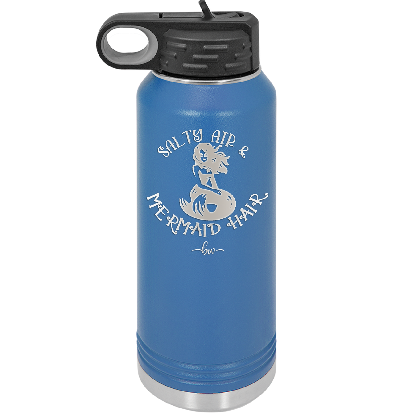 Salty Air and Mermaid Hair 2 - Laser Engraved Stainless Steel Drinkware - 1411 -