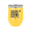 Time Flies When You're Having Rum 2 - Laser Engraved Stainless Steel Drinkware - 1423 -