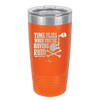 Time Flies When You're Having Rum 2 - Laser Engraved Stainless Steel Drinkware - 1423 -