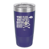 Time Flies When You're Having Rum 2 - Laser Engraved Stainless Steel Drinkware - 1423 -
