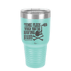 Time Flies When You're Having Rum 2 - Laser Engraved Stainless Steel Drinkware - 1423 -
