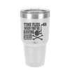 Time Flies When You're Having Rum 2 - Laser Engraved Stainless Steel Drinkware - 1423 -