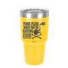 Time Flies When You're Having Rum 2 - Laser Engraved Stainless Steel Drinkware - 1423 -