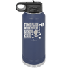 Time Flies When You're Having Rum 2 - Laser Engraved Stainless Steel Drinkware - 1423 -