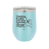 Time Flies When You're Having Rum 3 - Laser Engraved Stainless Steel Drinkware - 1424 -