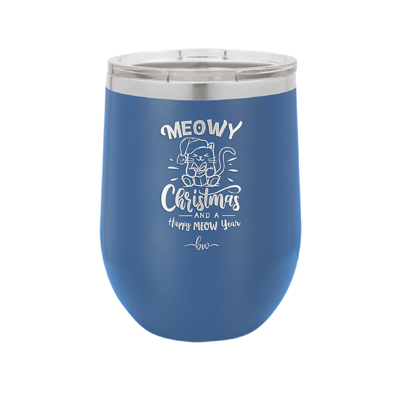 Meowy Christmas and Happy Meow Year - Laser Engraved Stainless Steel Drinkware - 1425 -