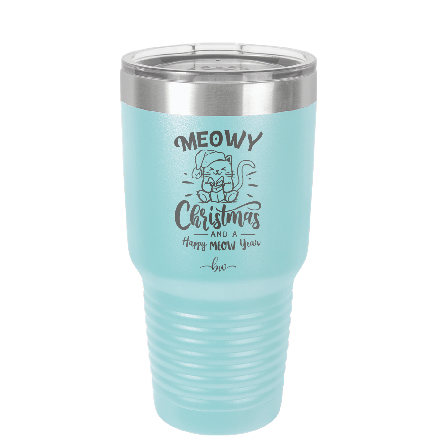 Meowy Christmas and Happy Meow Year - Laser Engraved Stainless Steel Drinkware - 1425 -