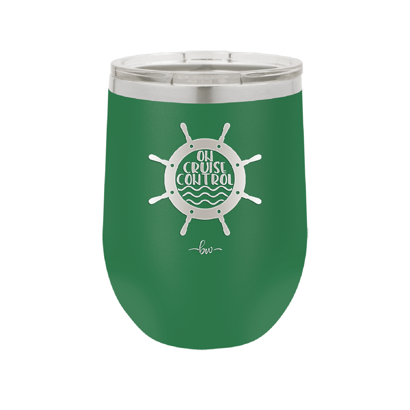 On Cruise Control Ships Wheel - Laser Engraved Stainless Steel Drinkware - 1432 -