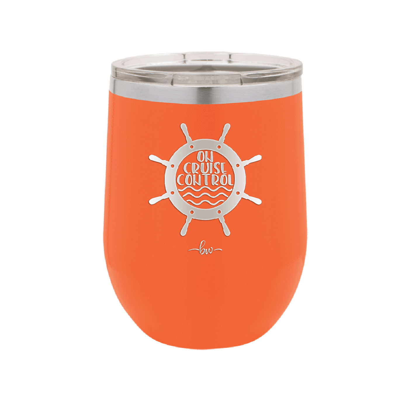 On Cruise Control Ships Wheel - Laser Engraved Stainless Steel Drinkware - 1432 -