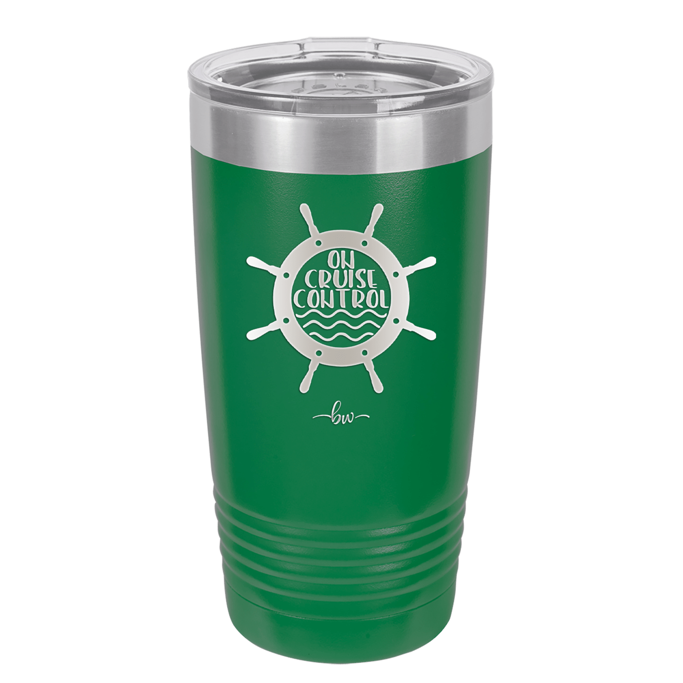 On Cruise Control Ships Wheel - Laser Engraved Stainless Steel Drinkware - 1432 -