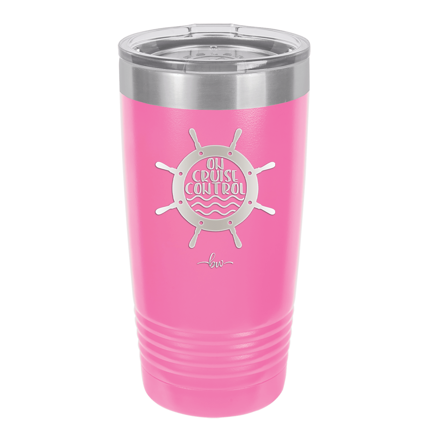 On Cruise Control Ships Wheel - Laser Engraved Stainless Steel Drinkware - 1432 -