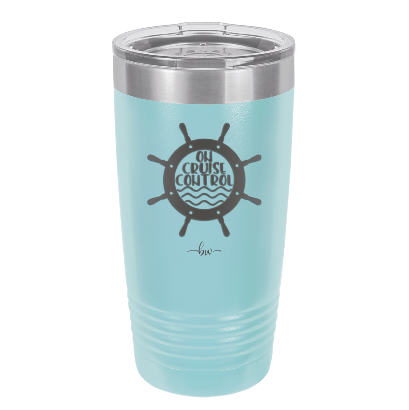 On Cruise Control Ships Wheel - Laser Engraved Stainless Steel Drinkware - 1432 -