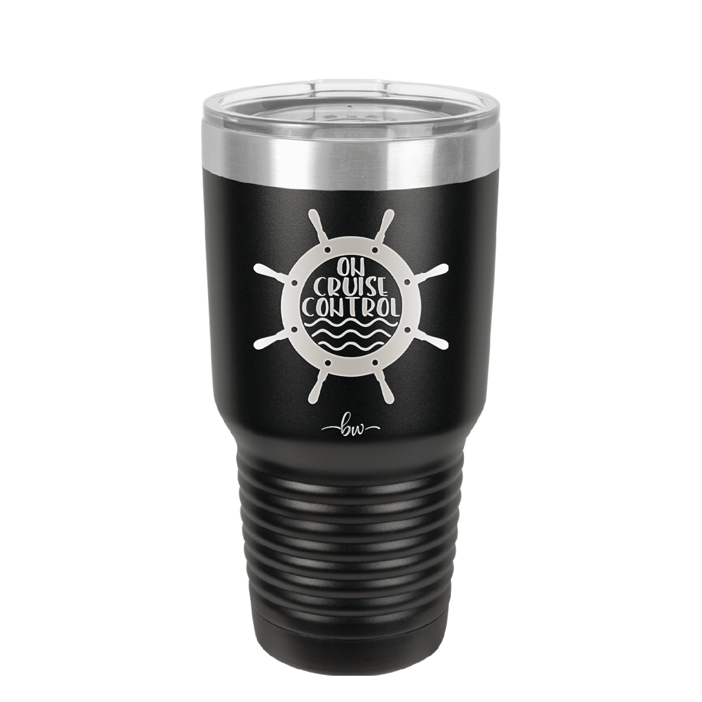 On Cruise Control Ships Wheel - Laser Engraved Stainless Steel Drinkware - 1432 -