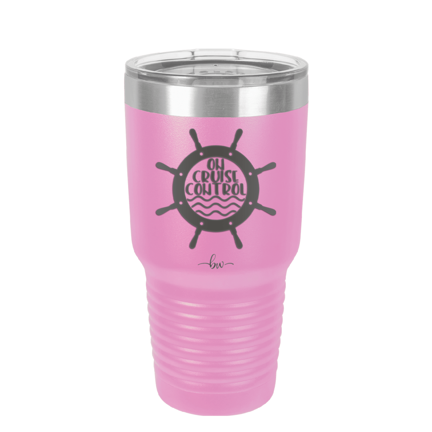 On Cruise Control Ships Wheel - Laser Engraved Stainless Steel Drinkware - 1432 -