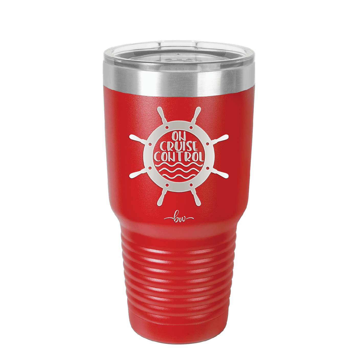 On Cruise Control Ships Wheel - Laser Engraved Stainless Steel Drinkware - 1432 -