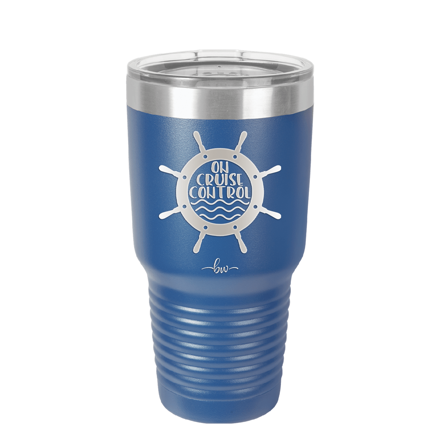 On Cruise Control Ships Wheel - Laser Engraved Stainless Steel Drinkware - 1432 -