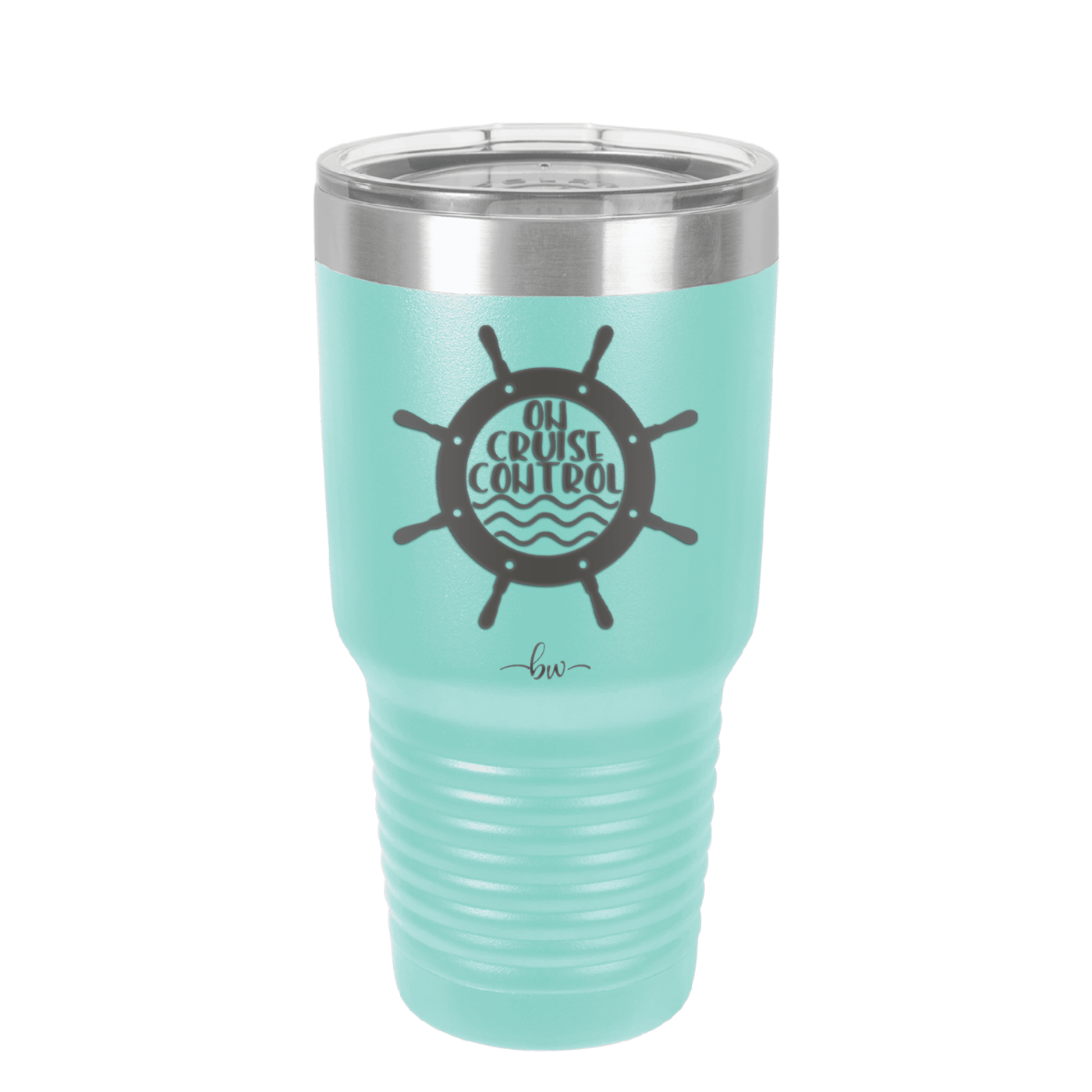 On Cruise Control Ships Wheel - Laser Engraved Stainless Steel Drinkware - 1432 -