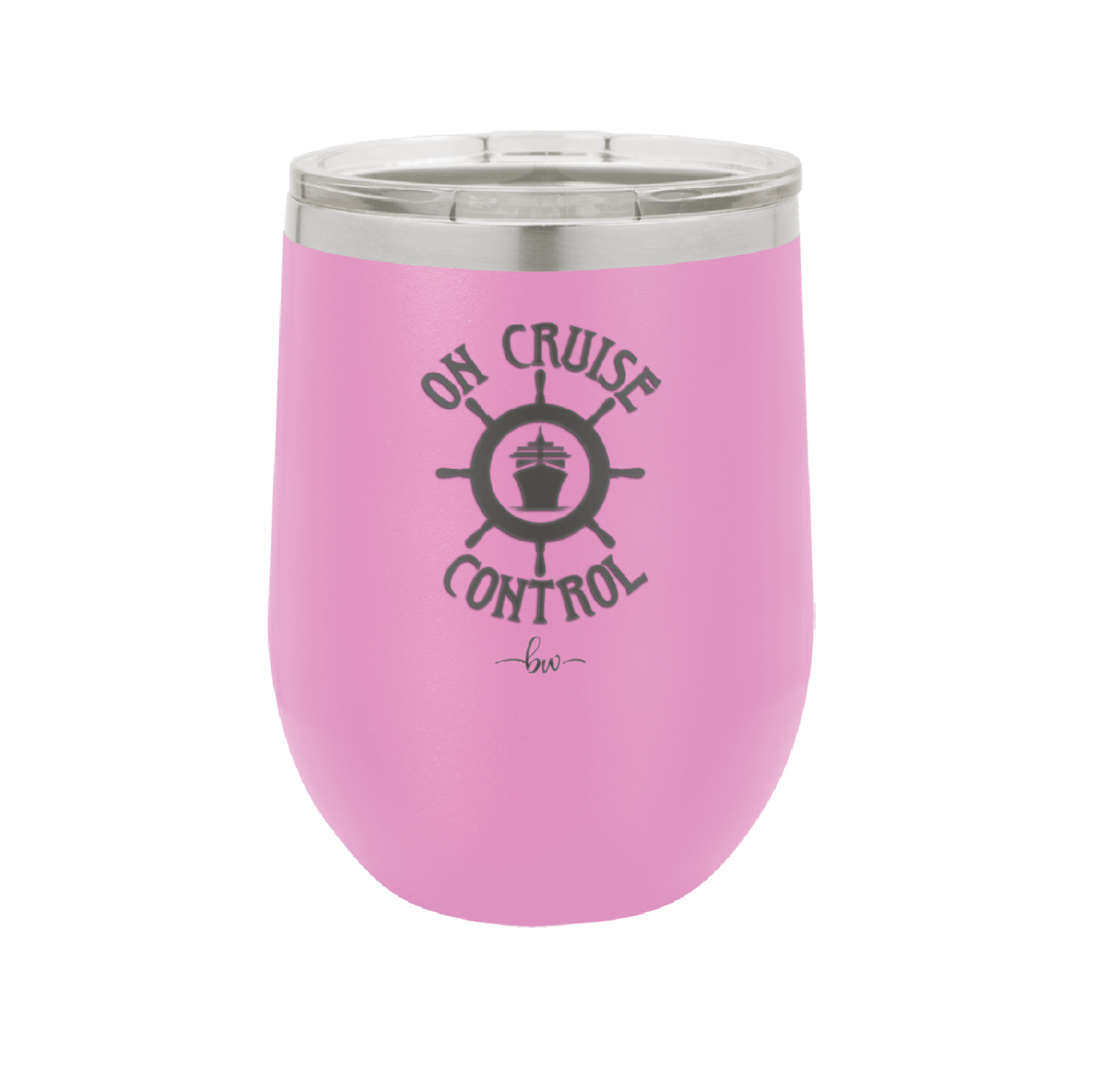 On Cruise Control Ship and Wheel - Laser Engraved Stainless Steel Drinkware - 1433 -