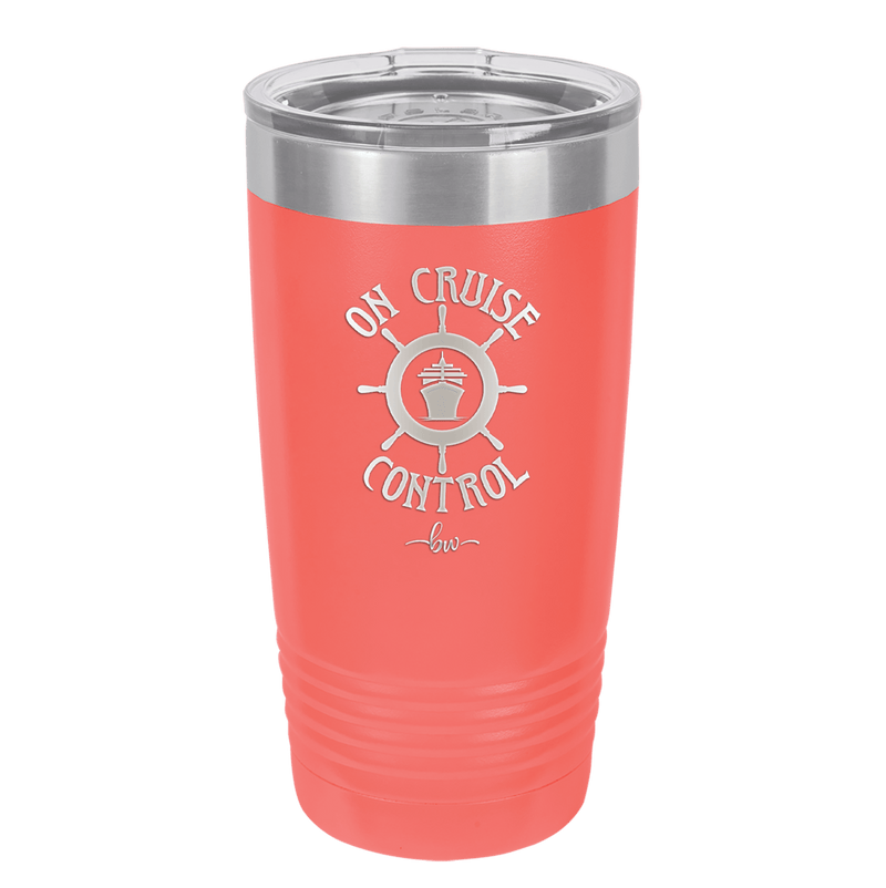 On Cruise Control Ship and Wheel - Laser Engraved Stainless Steel Drinkware - 1433 -